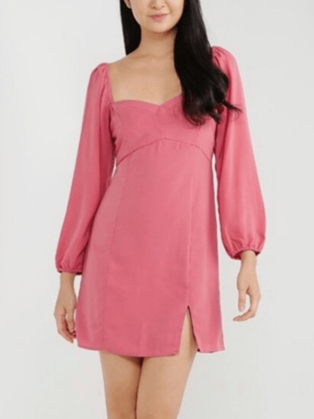 Abercrombie & Fitch Corset Seamed Long Sleeve Dress